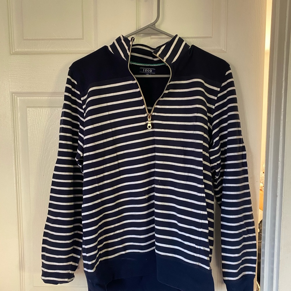 Navy quarter zip hoodie